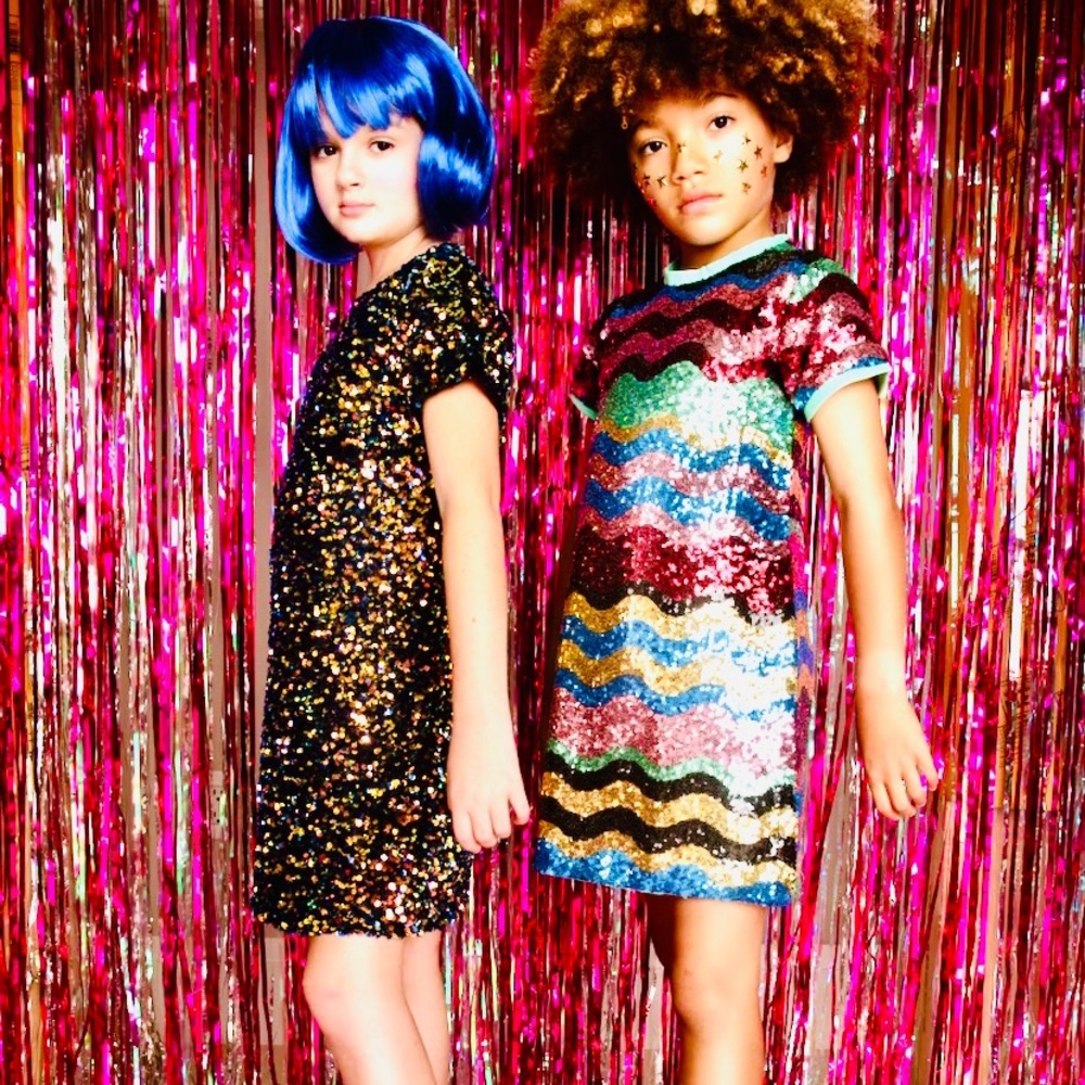 Lola + The Boys Midnight Dust Sequin Dress Size 12